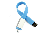 공장 공급은 주석 상자 패킹을 가진 로고 64G 3.0 파랑 색깔 손목 USB를 주문을 받아서 만들었습니다