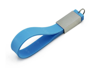 공장 공급은 주석 상자 패킹을 가진 로고 64G 3.0 파랑 색깔 손목 USB를 주문을 받아서 만들었습니다