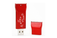 주문을 받아서 만들어진 로고와 포장 쇼 생활 상표를 가진 공장 공급 사탕 모양 2GB 2.0 빨간색 플라스틱 USB