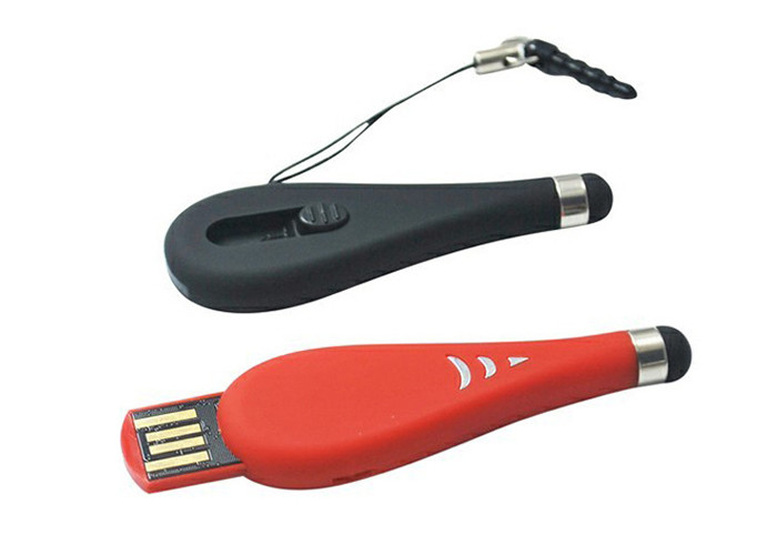 접촉 펜 모양 원색 인쇄 로고를 가진 플라스틱 USB 지팡이 드라이브 32G 2.0